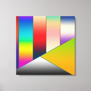MOSAIC stripes triangles coloured II + your ideas Canvas Print