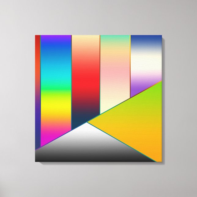 MOSAIC stripes triangles coloured II + your ideas Canvas Print (Front)