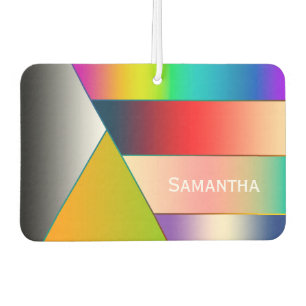 MOSAIC stripes triangles coloured II + your ideas Car Air Freshener