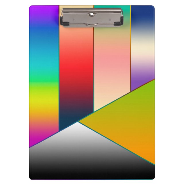 MOSAIC stripes triangles coloured II + your ideas Clipboard (Front)