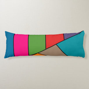 MOSAIC stripes triangles coloured III + your ideas Body Cushion