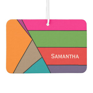 MOSAIC stripes triangles coloured III + your ideas Car Air Freshener