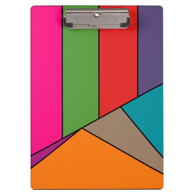 MOSAIC stripes triangles coloured III + your ideas Clipboard (Front)