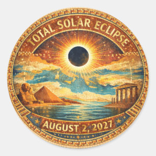 Mosaic Style 2027 Eclipse Classic Round Sticker