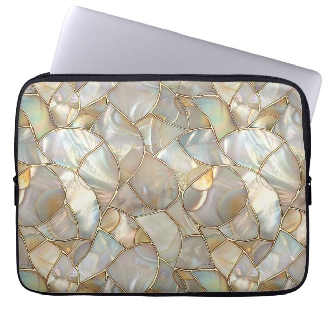 Mosaic Style Mother of Pearl Electronics Bag (Front)