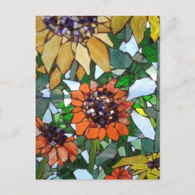 Mosaic Sunflowers Postcard (Front)