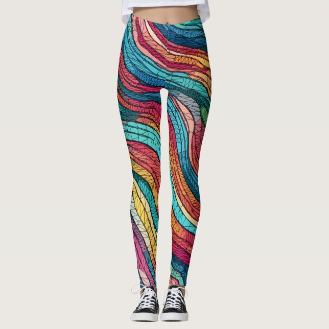 Mosaic Tide Leggings (Front)
