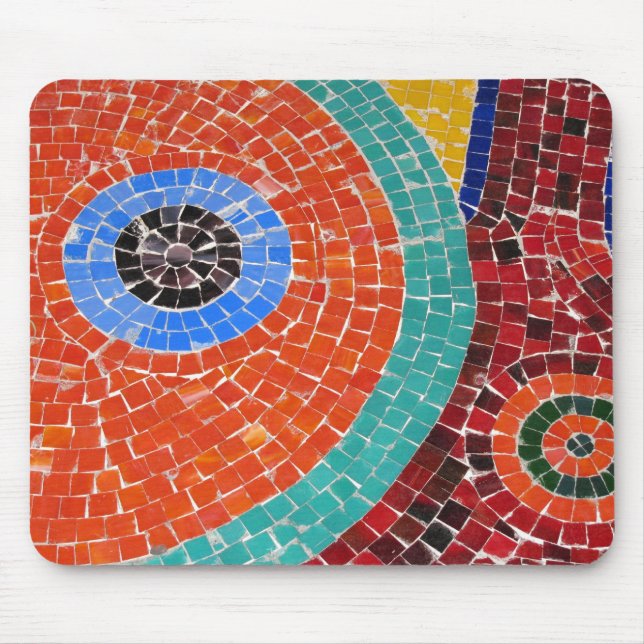 mosaic tile art mouse pad (Front)