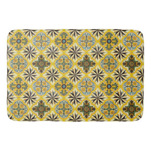 Mosaic Tile Pattern Bath Mat