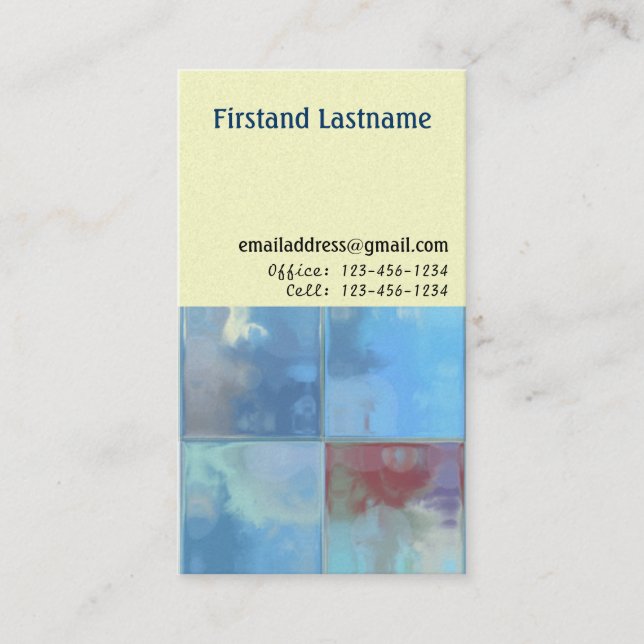 Mosaic Tiles Art Customisable Business Cards (Front)