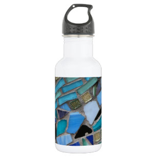 Mosaic Tiles of Blue and Green 532 Ml Water Bottle
