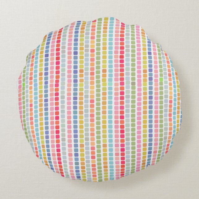 Mosaic tiles striped pillow (Back)