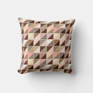 Mosaic Tiles - taupe, coral, neutrals Cushion