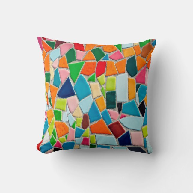 Mosaic tiles template texture cushion (Front)