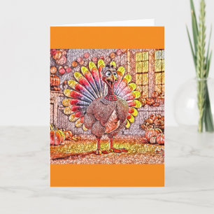 Mosaic Tom Turkey Card