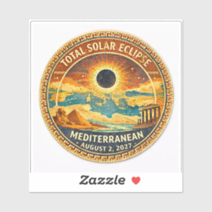 Mosaic  Total Solar Eclipse 2027 sticker