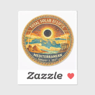 Mosaic  Total Solar Eclipse 2027 sticker