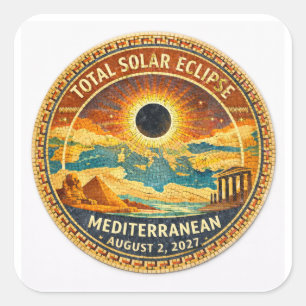 Mosaic  Total Solar Eclipse 2027 sticker