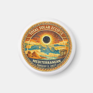 Mosaic  Total Solar Eclipse 2027 sticker Magnet