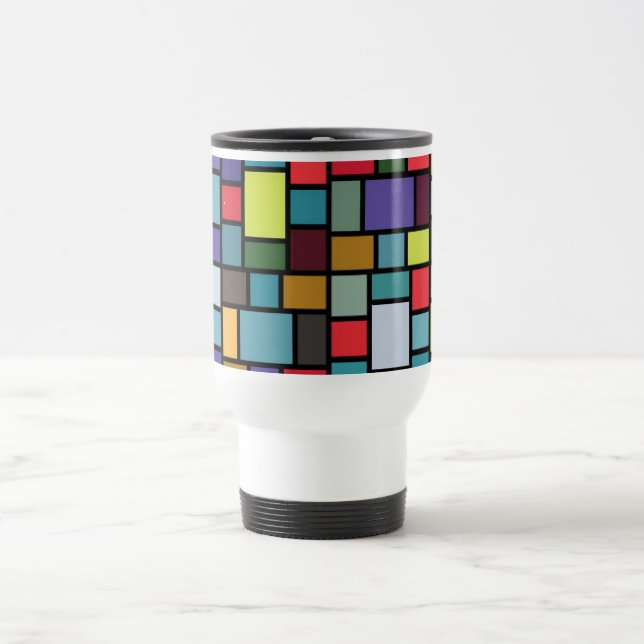Mosaic Travel Mug Paul Klee Mondrian (Center)