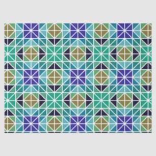 mosaic triangles tissue paper