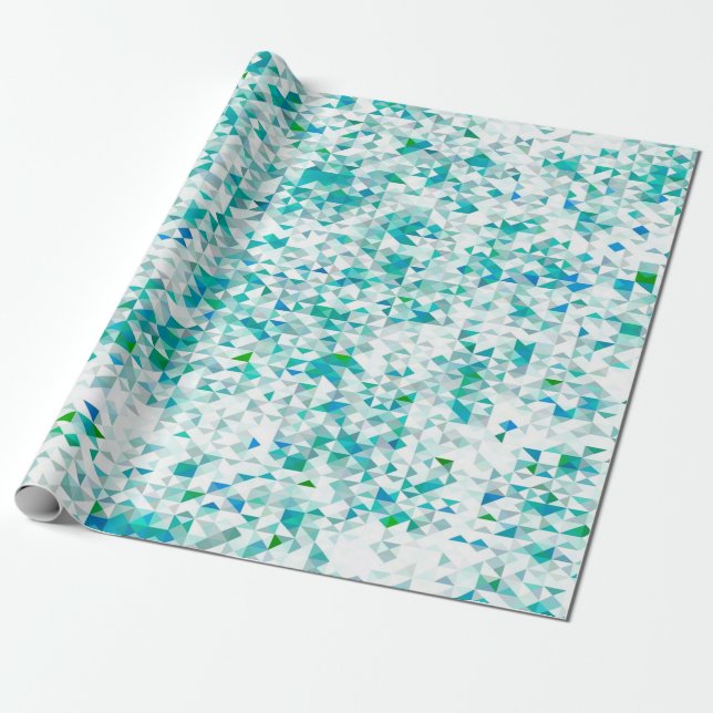 mosaic, turquoise wrapping paper (Unrolled)