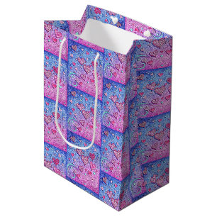 Mosaic Valentine Hearts Medium Gift Bag