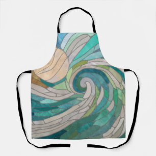 Mosaic Wave and Moon Apron