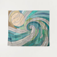 Mosaic Wave and Moon