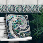 Mosaic Wave Spiral - Abalone and Pearl Tile<br><div class="desc">Mosaic Wave Spiral - Abalone and Pearl</div>
