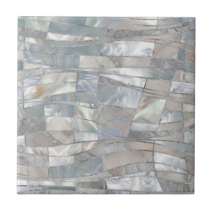 Mosaic Waves Art - Just Pearl Tile