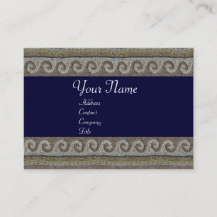 MOSAIC WAVES , light grey brown blue Business Card
