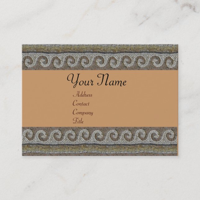 MOSAIC WAVES , light grey brown Business Card (Front)
