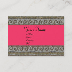 MOSAIC WAVES , light grey brown pink Business Card