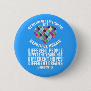 mosaiccarterfull 6 cm round badge