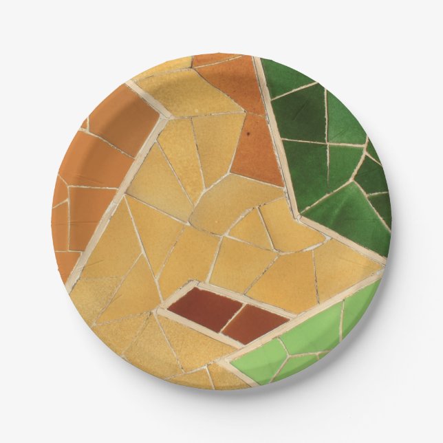 Mosaics decoration paper plate (Front)