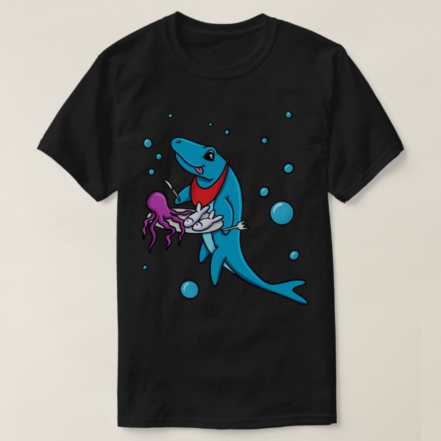 Mosasaurus Eating T-Shirt (Design Front)