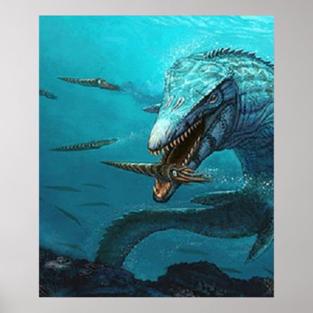Mosasaurus hunting poster (Front)
