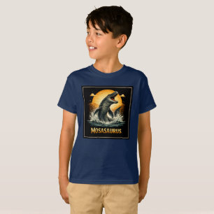 Mosasaurus Ocean Predator Vintage Sunset Dinosaur T-Shirt