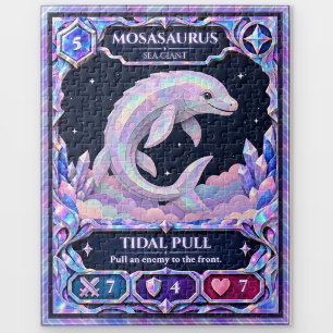 Mosasaurus, Rainbow Foil Art Jigsaw Puzzle