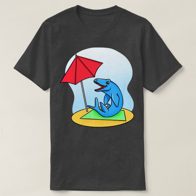 Mosasaurus Sunbathing T-Shirt (Design Front)