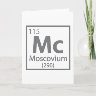 Moscovium - Russian Science Periodic Table Card