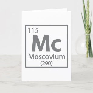 Moscovium - Russian Science Periodic Table Holiday Card