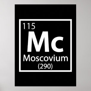 Moscovium - Russian Science Periodic Table Poster