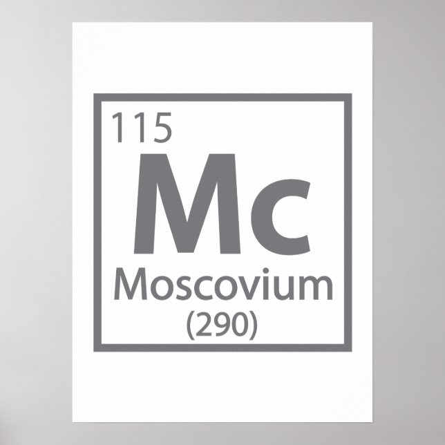 Moscovium - Russian Science Periodic Table Poster (Front)