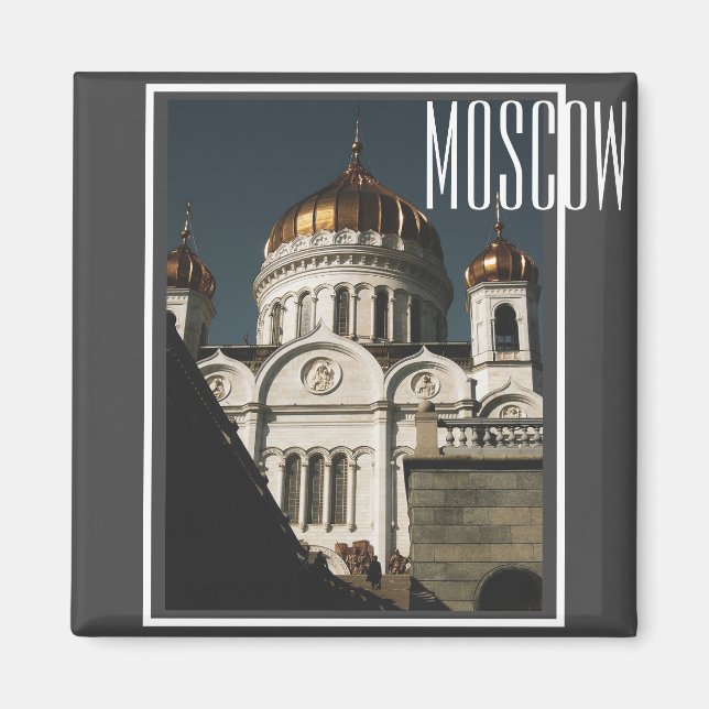 Moscow Christ The Saviour Cathedral Architecture Magnet (Front)