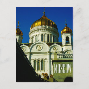 Moscow Christ The Saviour Church City Architecture Postcard