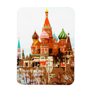 Moscow Church Saint Basile Red Square #1  Magnet