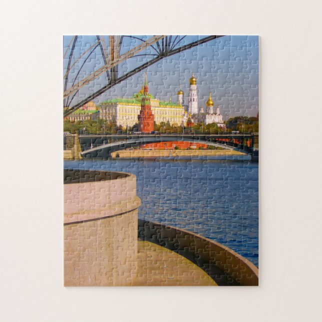 Moscow City Kremlin Moskva Landscape Architecture Jigsaw Puzzle (Vertical)