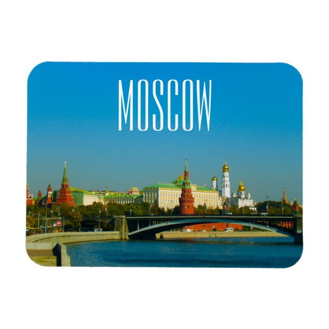 Moscow City Kremlin Moskva Landscape Architecture Magnet (Horizontal)